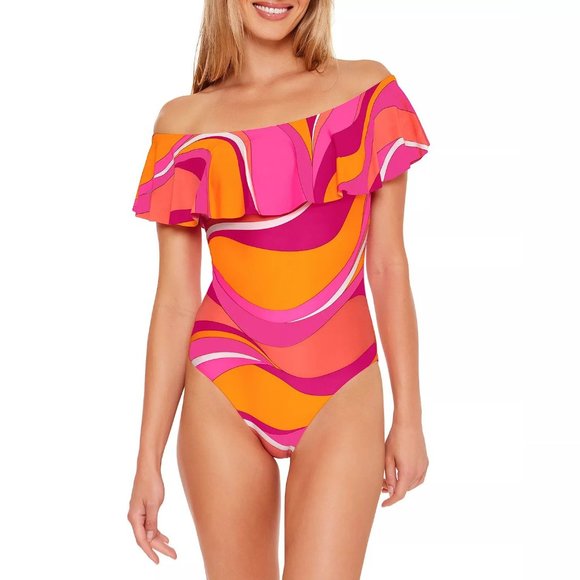 Trina Turk Other - TRINA TURK Vivid Vista Ruffle One Piece Swimsuit NWT (Reg. $162) Sz 14